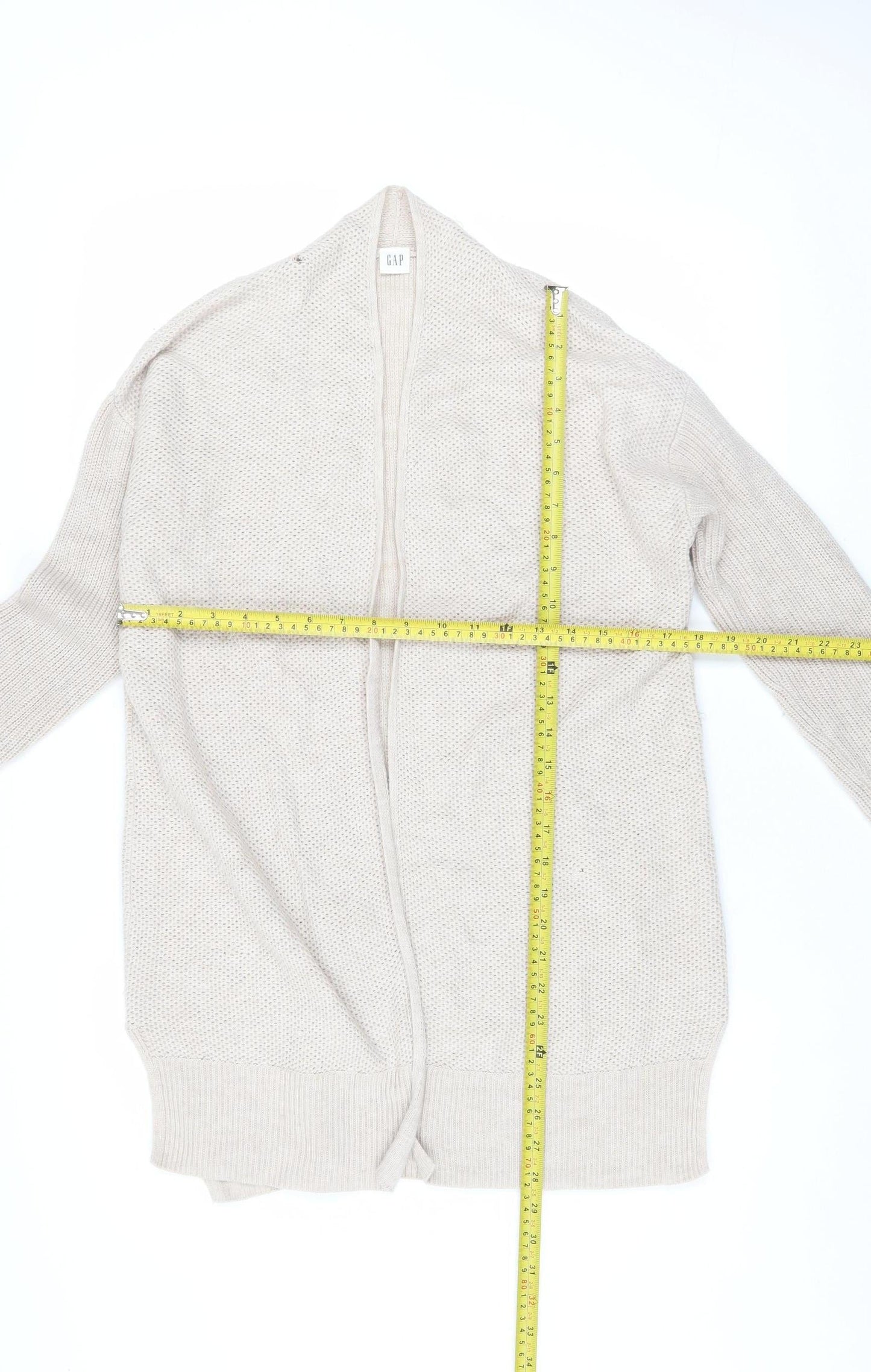 GAP Women’s Beige Open Knit Long Sleeve Cardigan Size S