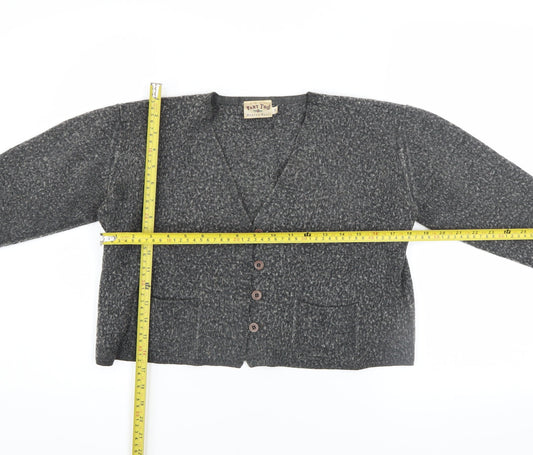 Part Two Women’s Grey Wool Blend Chunky Knit Cardigan Size S