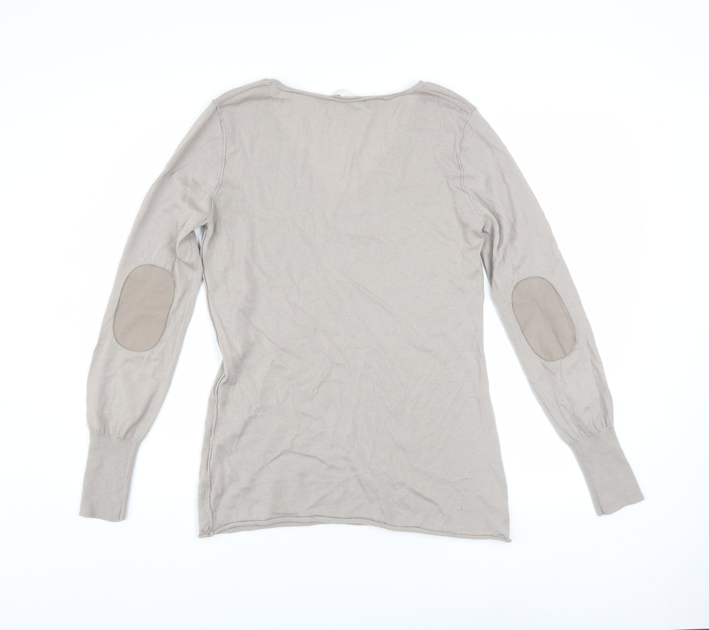 The White Company Women’s Beige Merino Wool V-Neck Jumper L