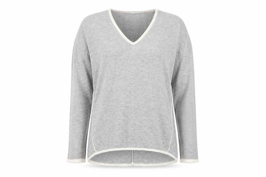 Boden Women's Grey V-Neck Wool Blend Pullover Jumper Size S