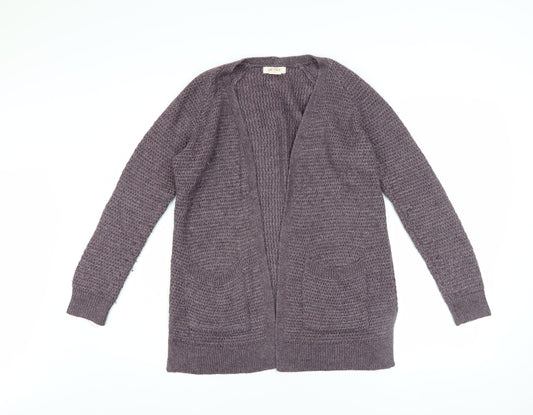 FatFace Women's Purple Open Knit Long Sleeve Cardigan UK 6