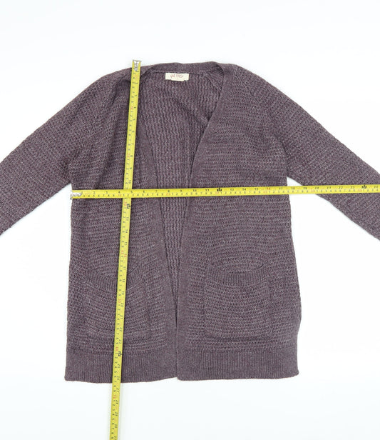 FatFace Women's Purple Open Knit Long Sleeve Cardigan UK 6