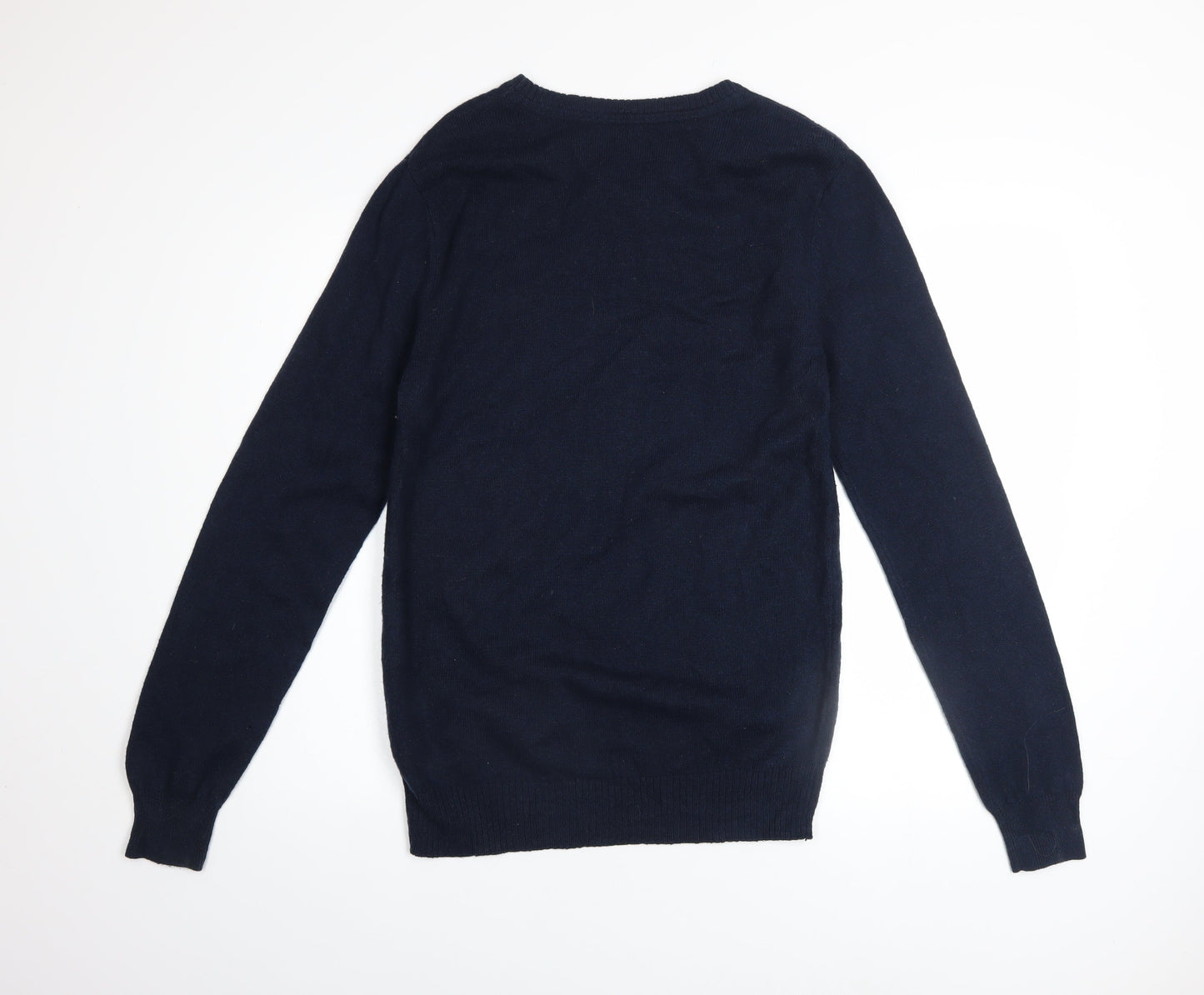 Aéropostale Men's Blue Skull Candy Cane Pullover Jumper Size S
