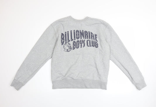 Billionaire Boys Club Mens Grey Cotton Logo Pullover Sweatshirt S