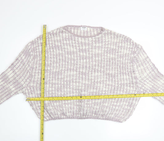 Cotton On Womens Multicoloured Chunky Knit Acrylic Pullover Jumper Size S