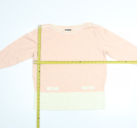 Roman Women’s Pink Boat Neck Long Sleeve Knit Jumper Size 18