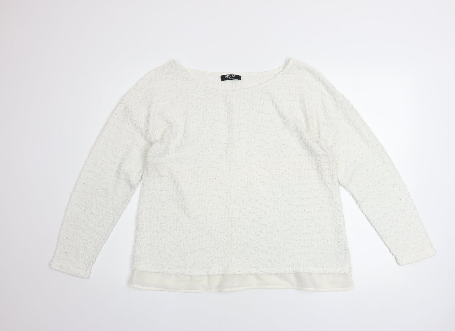 George Women’s Ivory Boat Neck Knit Pullover Jumper Size 16