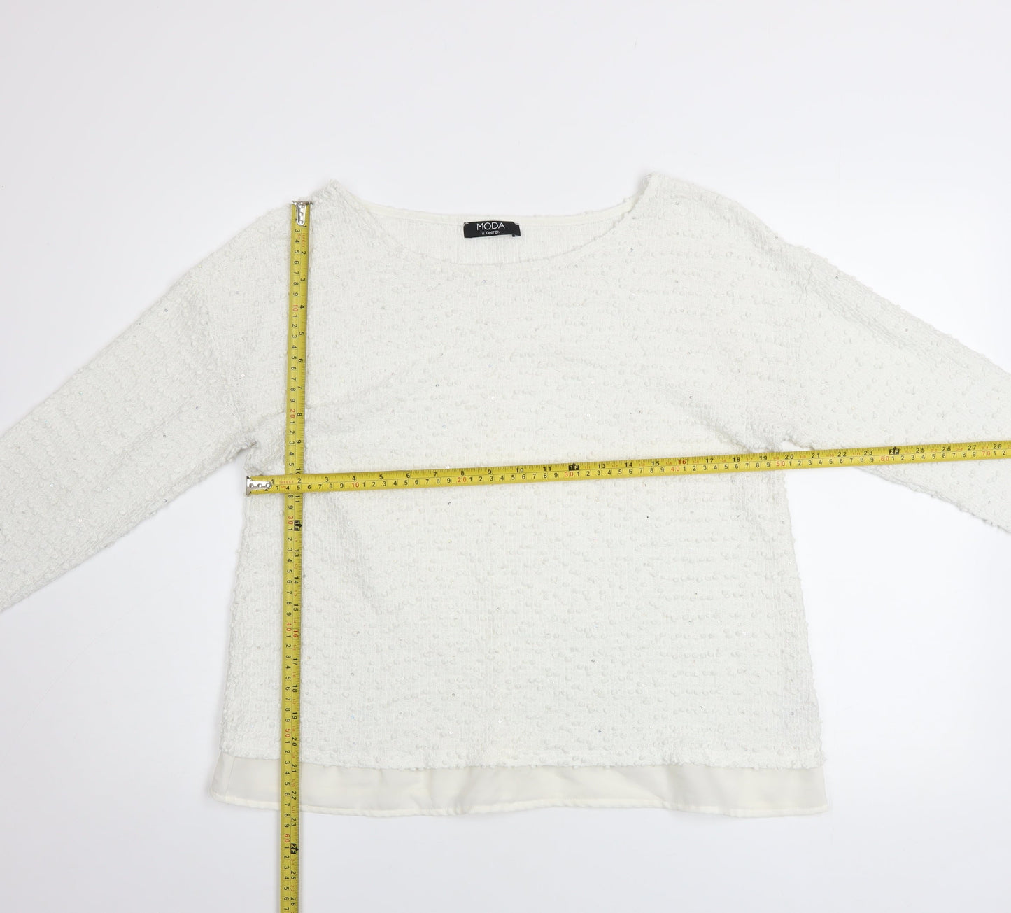 George Women’s Ivory Boat Neck Knit Pullover Jumper Size 16