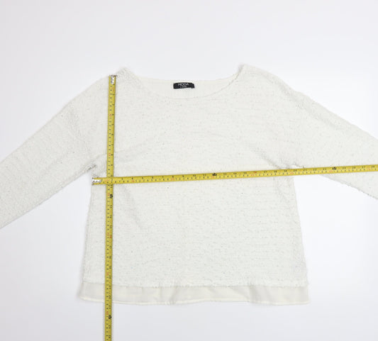 George Women’s Ivory Boat Neck Knit Pullover Jumper Size 16