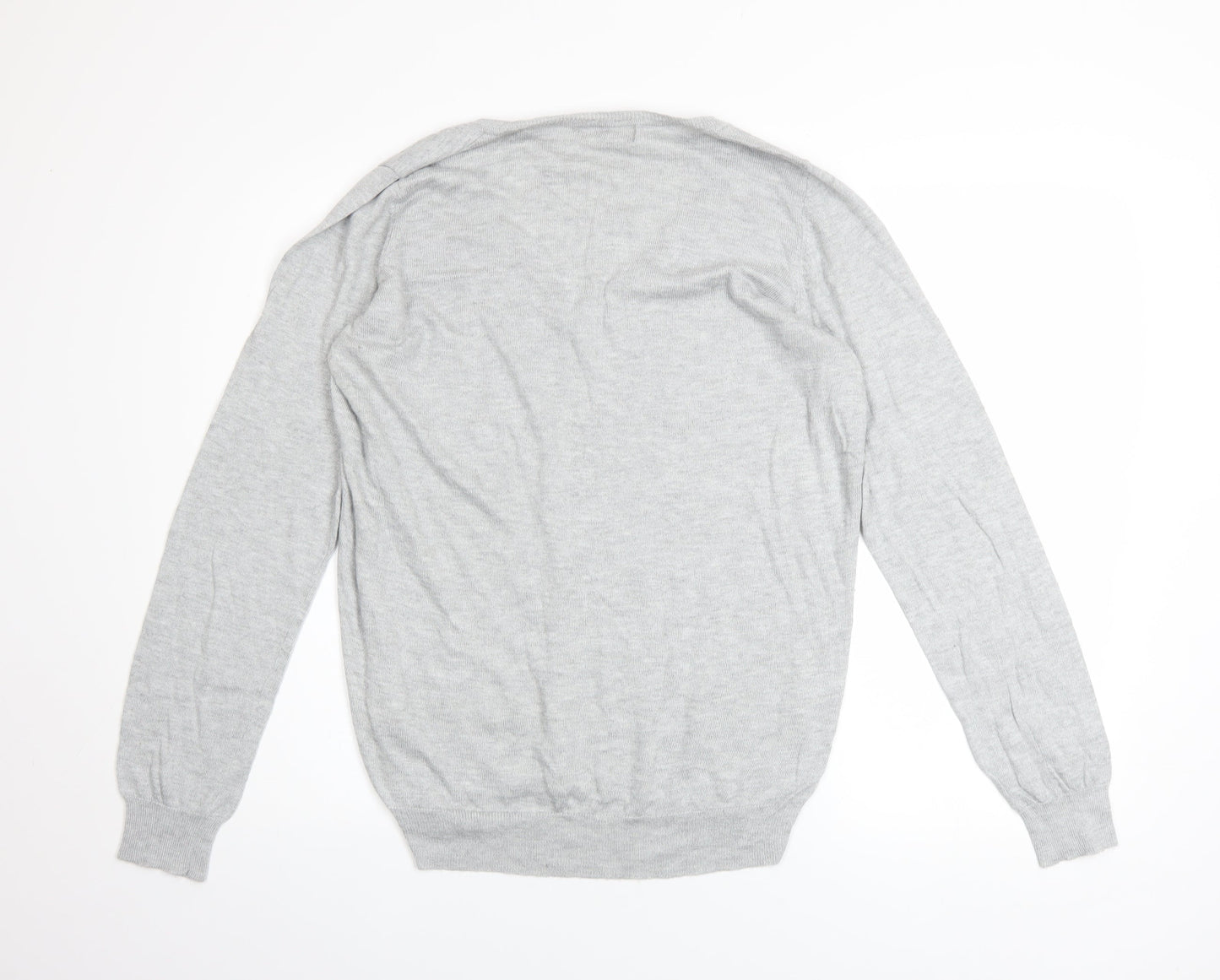 Marks and Spencer Women’s Grey V-Neck Long Sleeve Jumper Size 14