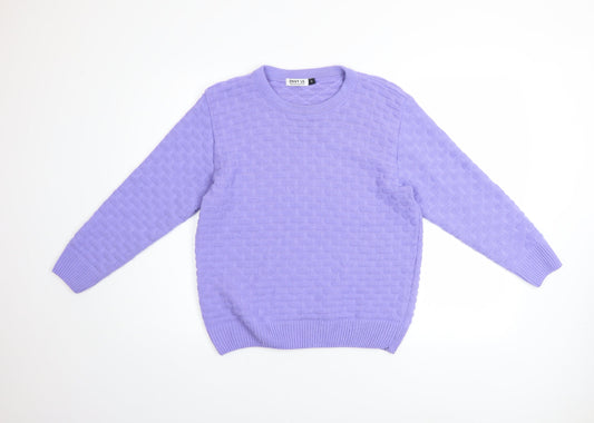 ENVY US Women's Purple Knit Pullover Jumper Size S