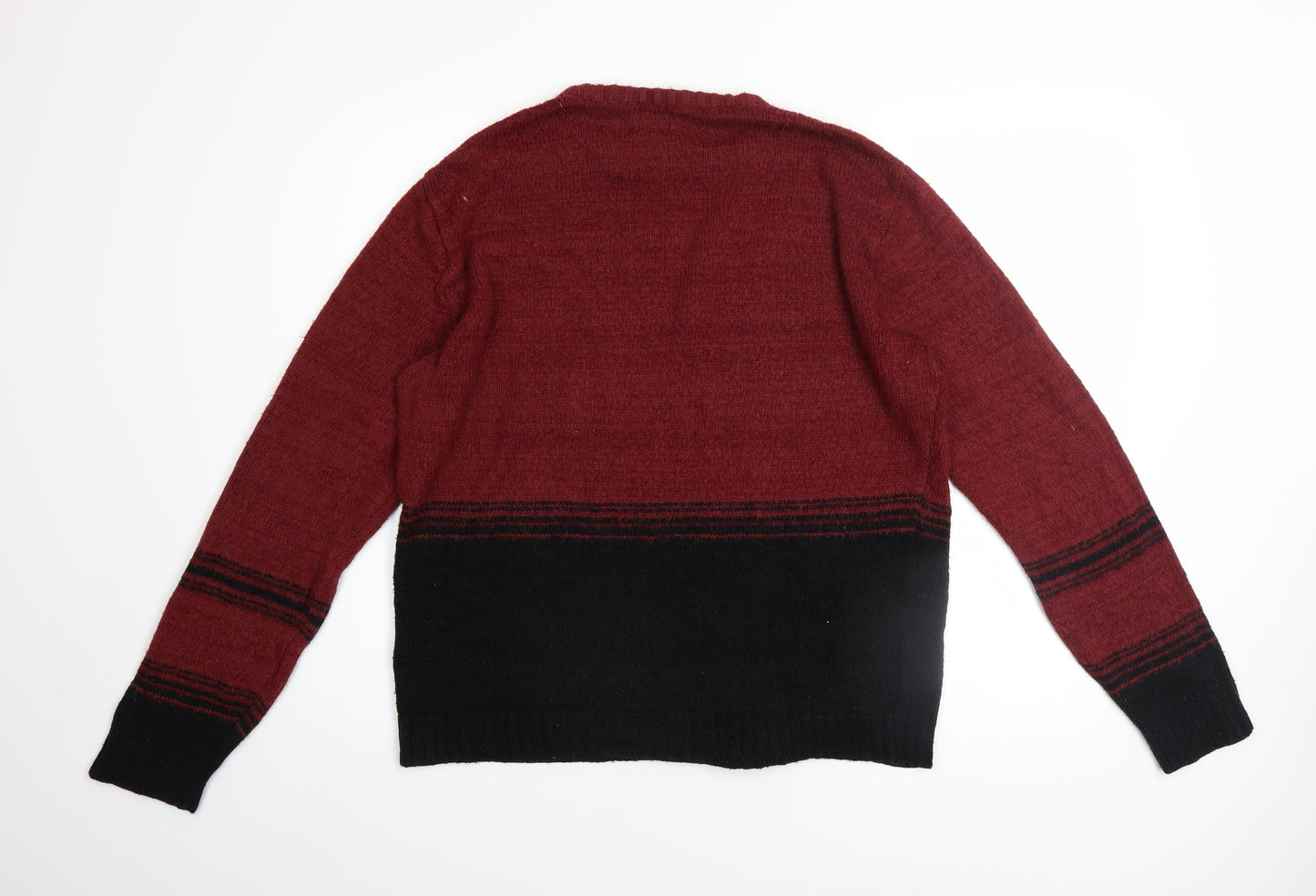 River Island Womens Red Black Striped Knit Jumper Size S