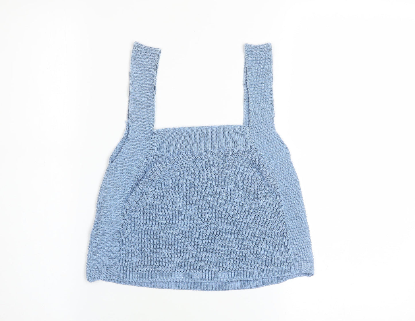 ZARA Women Blue Knit Camisole Tank Top Size S