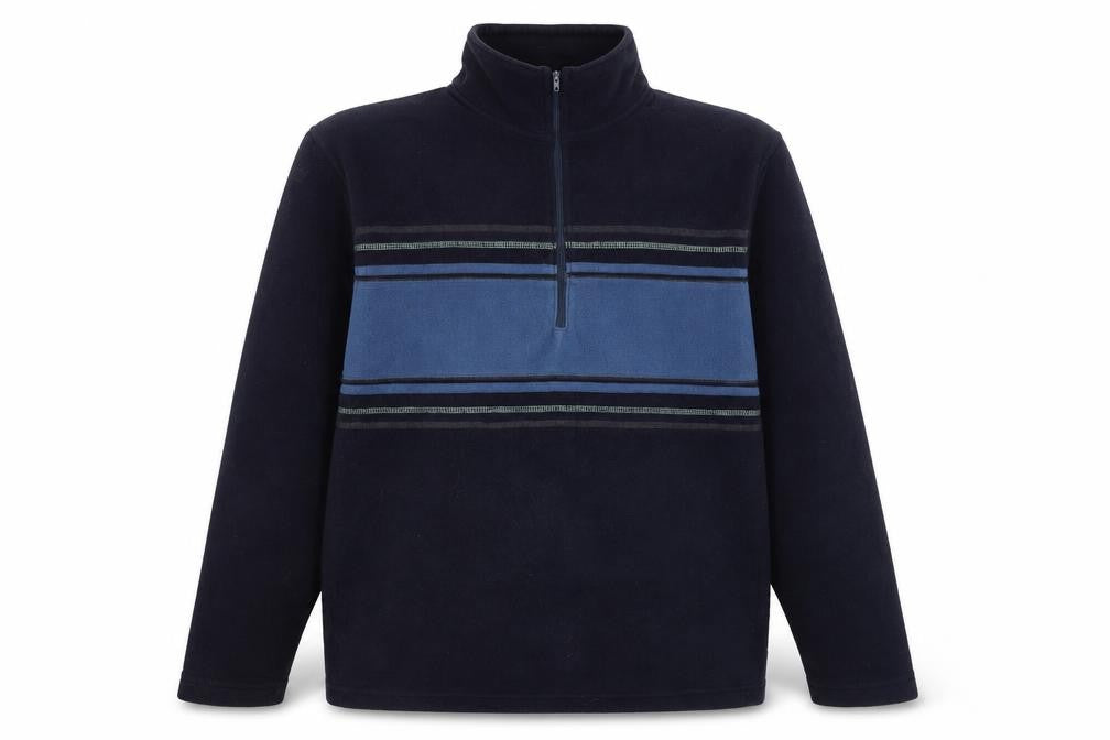 Hawkshead Active Mens Blue Fleece 1/4 Zip Pullover Sweatshirt L