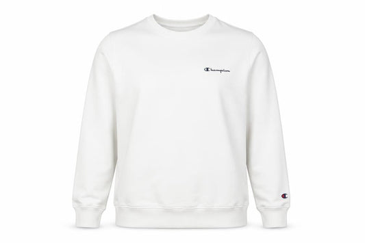 Champion Women's White Small Pullover Sweatshirt with Logo Detail