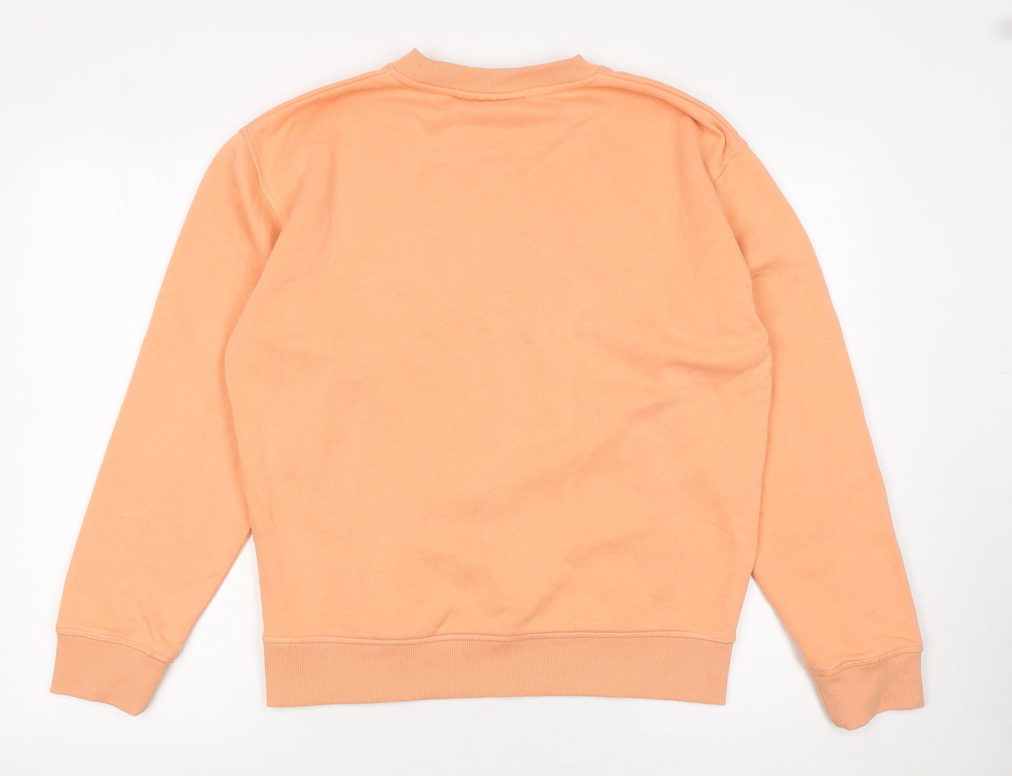 Juicy Couture Women’s Peach Sweatshirt Small Cotton Blend Sporty Crew Neck