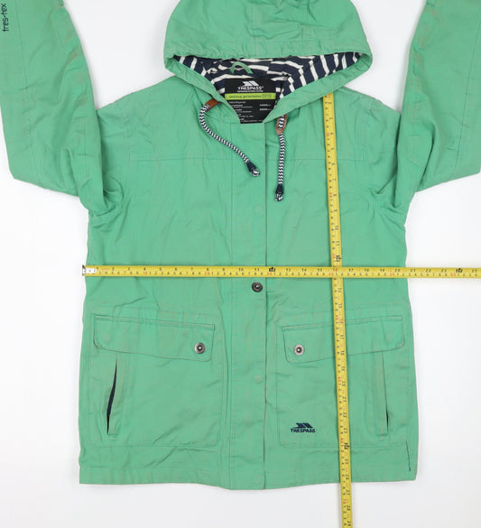 Trespass Women's Green Waterproof Hooded Parka Jacket Size 12
