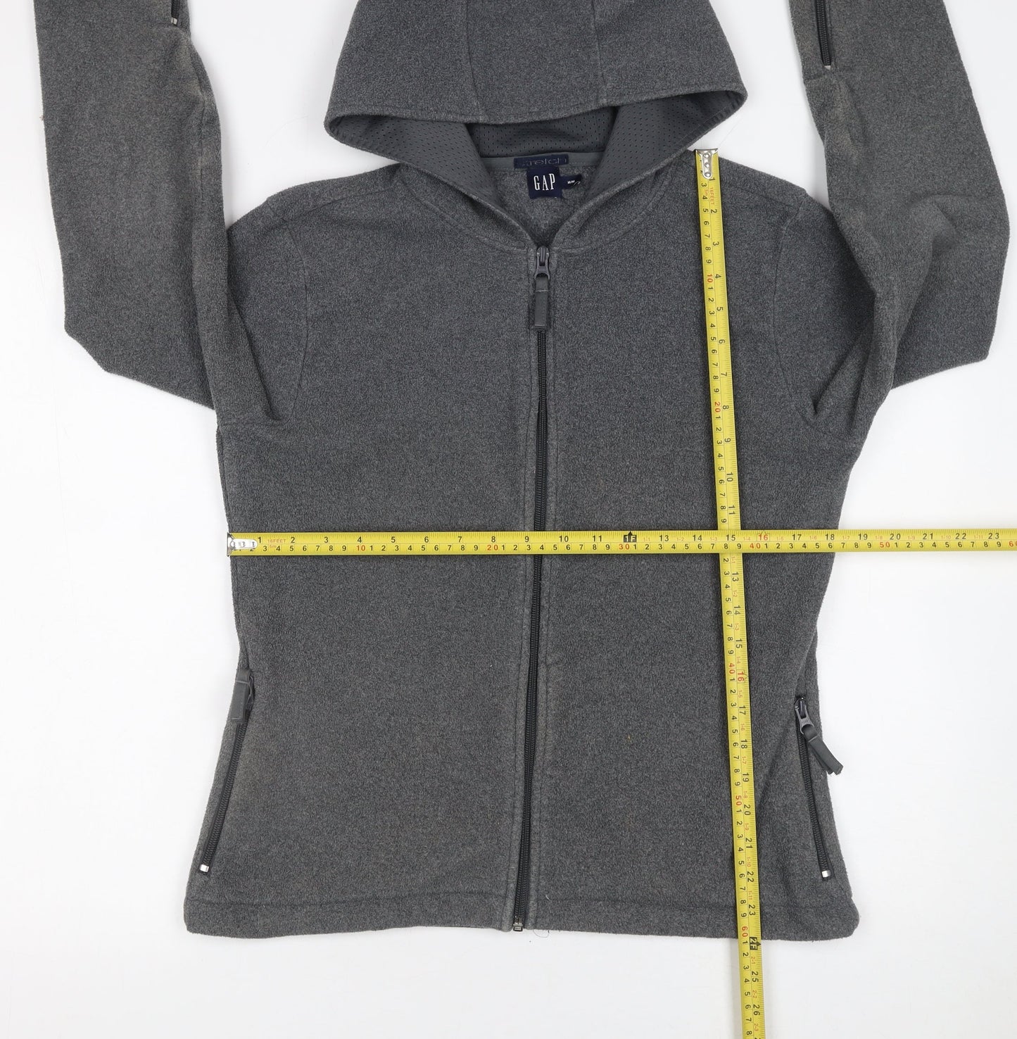 GAP Women’s Grey Full Zip Hooded Sweatshirt M Wool Blend Warm Jacket