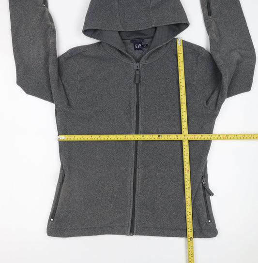 GAP Women’s Grey Full Zip Hooded Sweatshirt M Wool Blend Warm Jacket