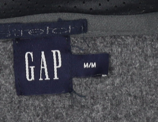 GAP Women’s Grey Full Zip Hooded Sweatshirt M Wool Blend Warm Jacket