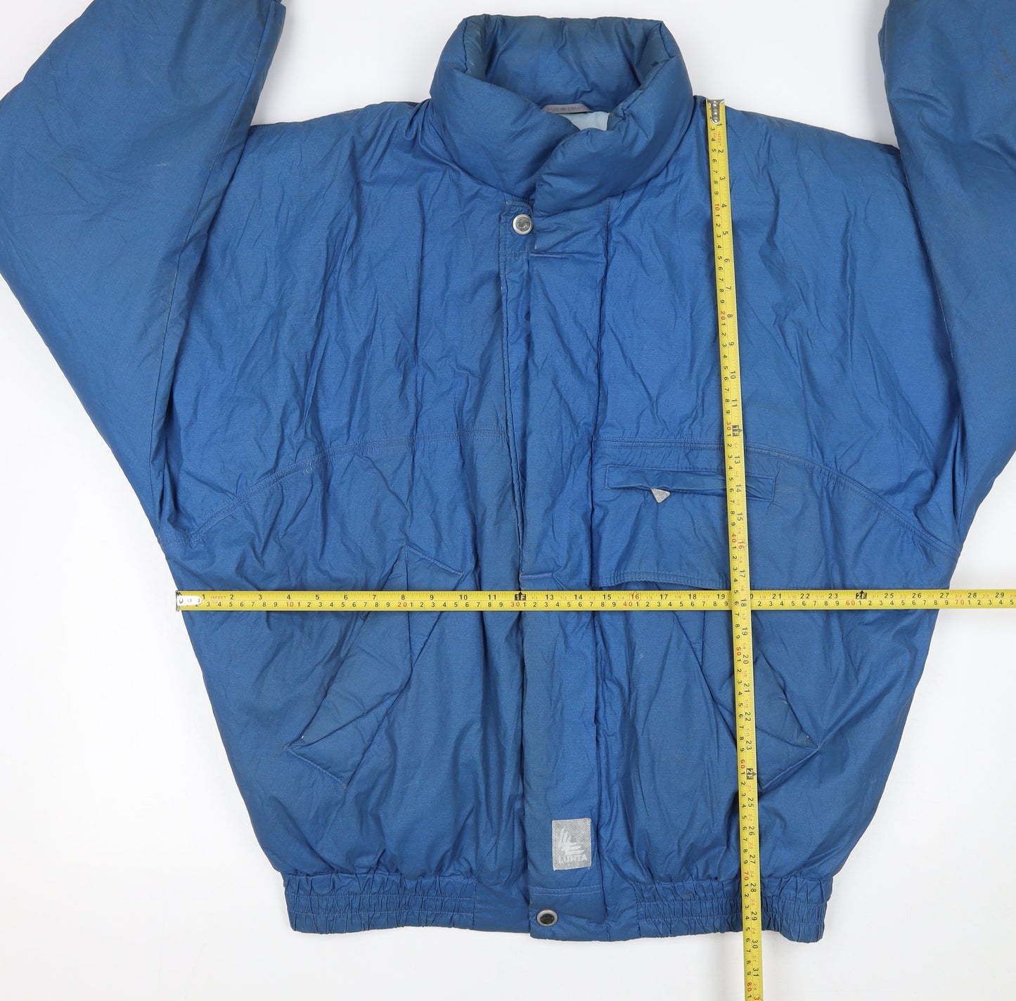Luhta Men's Blue Puffer Jacket L Winter Outdoor Zip Coat