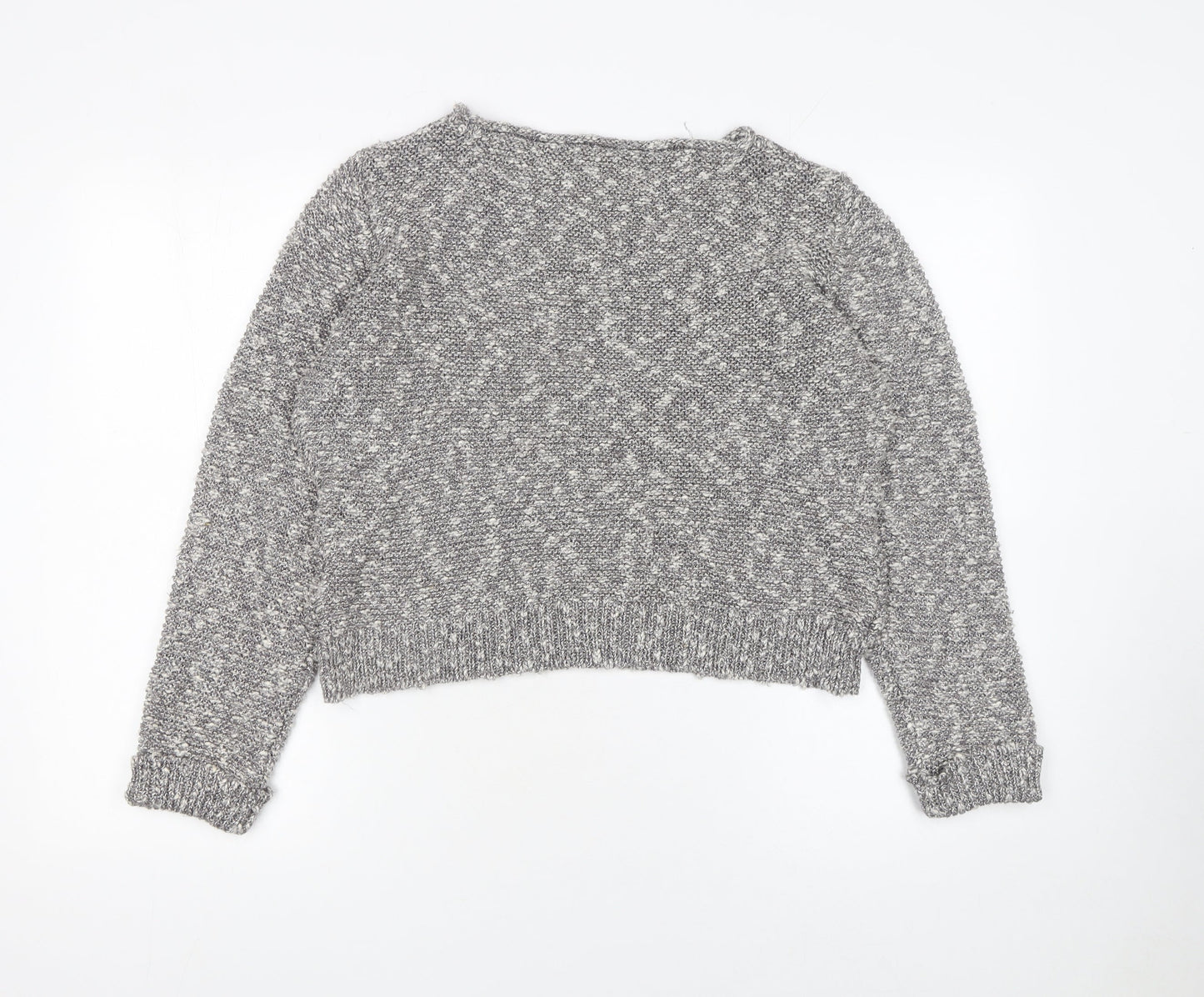 Minuet Petite Women’s Grey Chunky Knit Pullover Jumper Size L