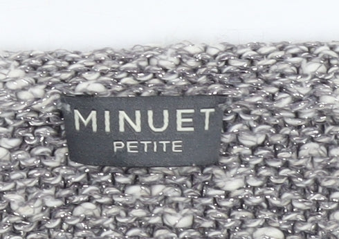 Minuet Petite Women’s Grey Chunky Knit Pullover Jumper Size L