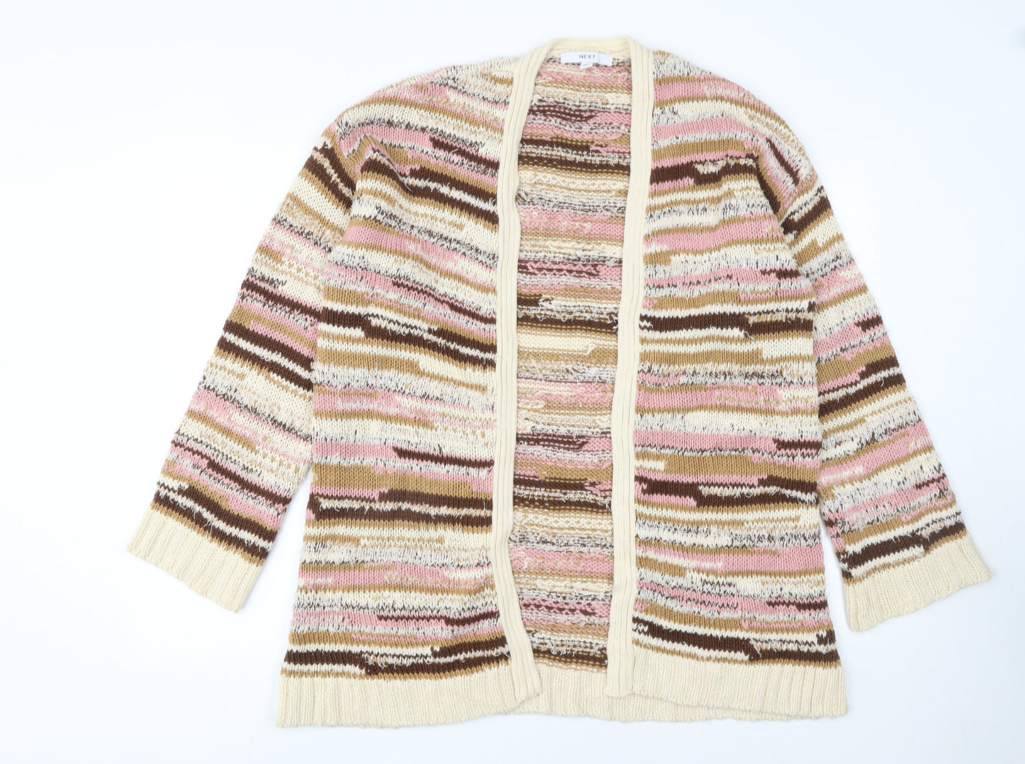 Next Women’s Multicoloured Knit Long Sleeve Open Cardigan Size 14