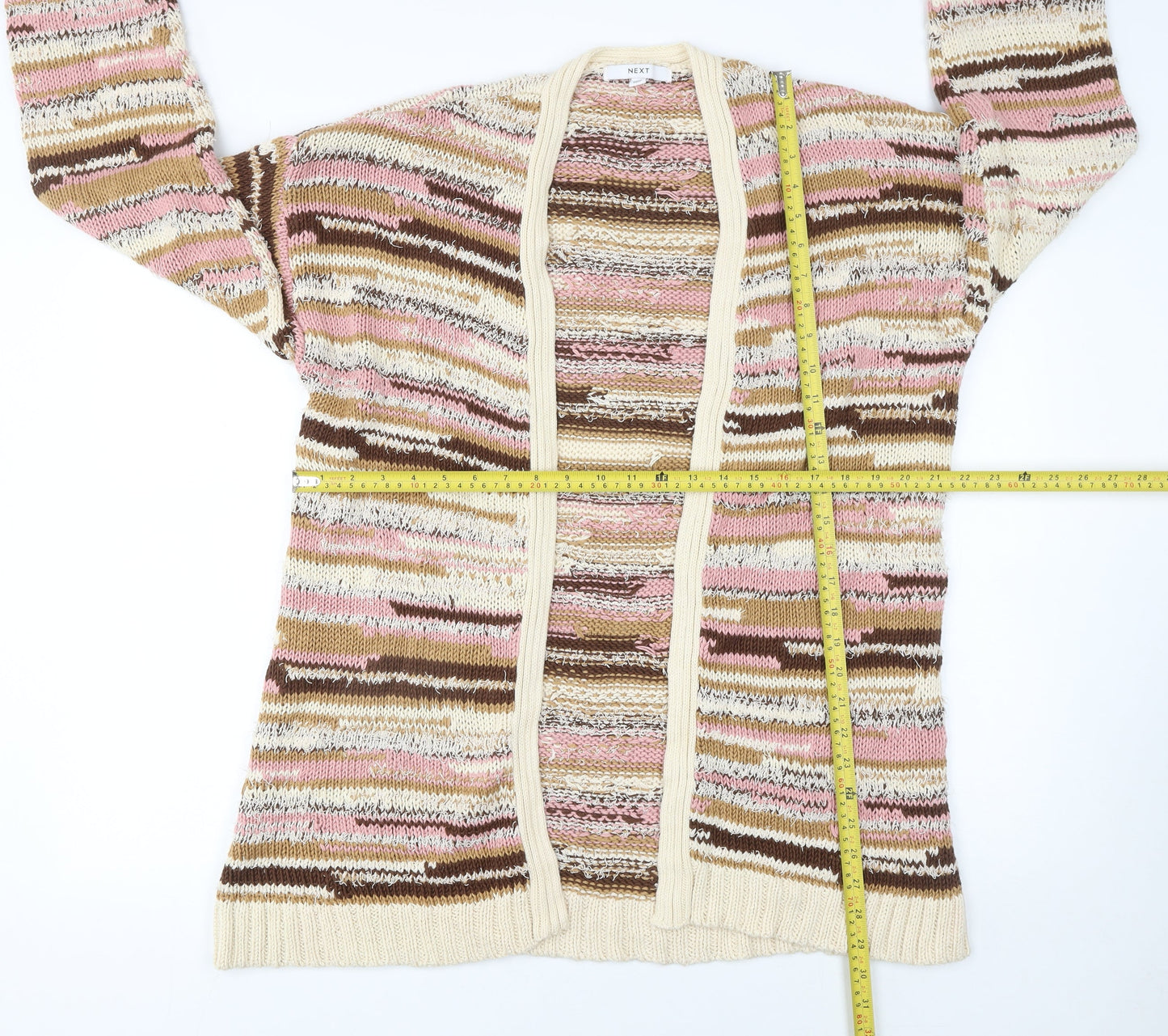 Next Women’s Multicoloured Knit Long Sleeve Open Cardigan Size 14