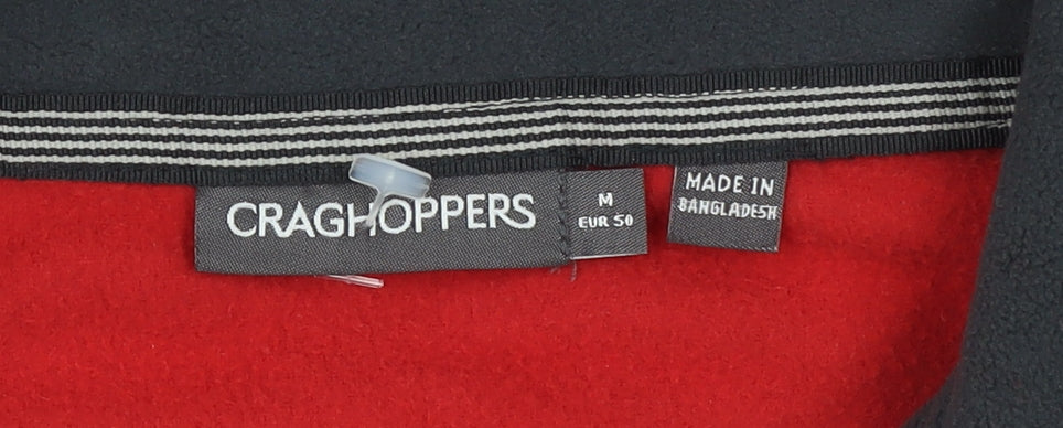 Craghoppers Men's Red Fleece 1/4 Zip Pullover Sweatshirt M