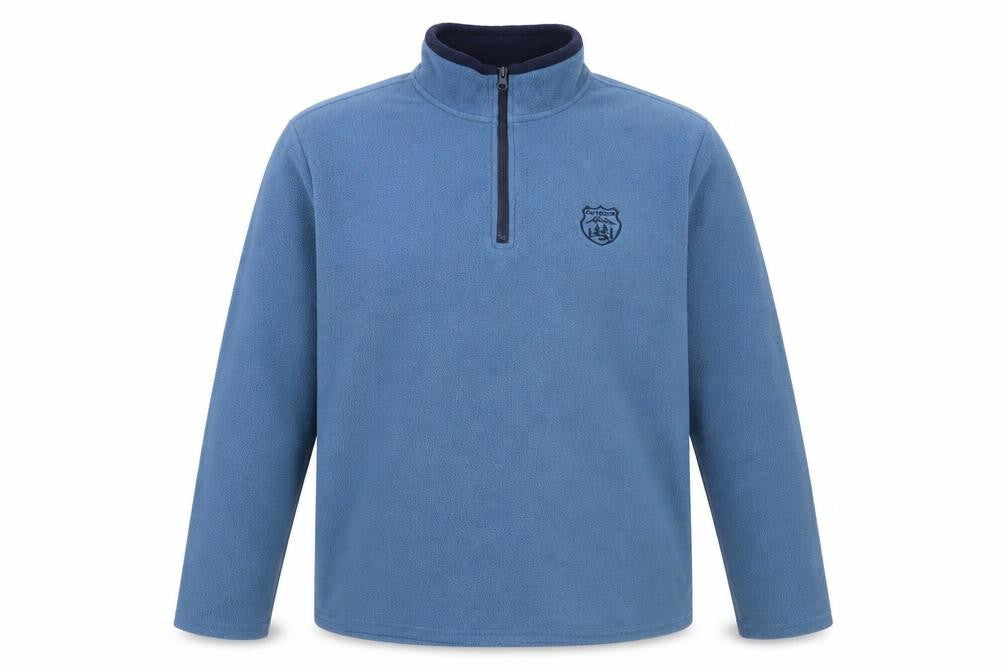 Atlas For Men Blue Fleece 1/4 Zip Pullover Sweatshirt Men's L