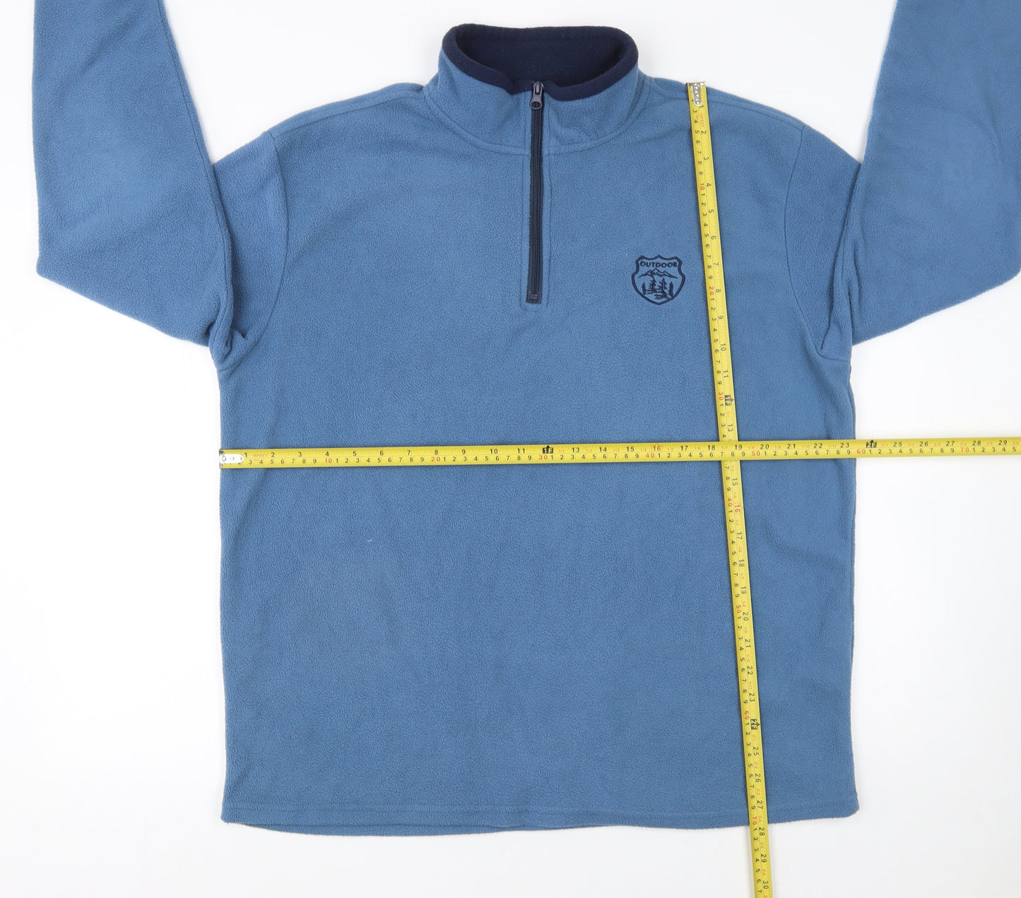 Atlas For Men Blue Fleece 1/4 Zip Pullover Sweatshirt Men's L