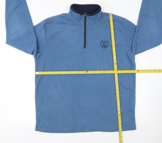 Atlas For Men Blue Fleece 1/4 Zip Pullover Sweatshirt Men's L