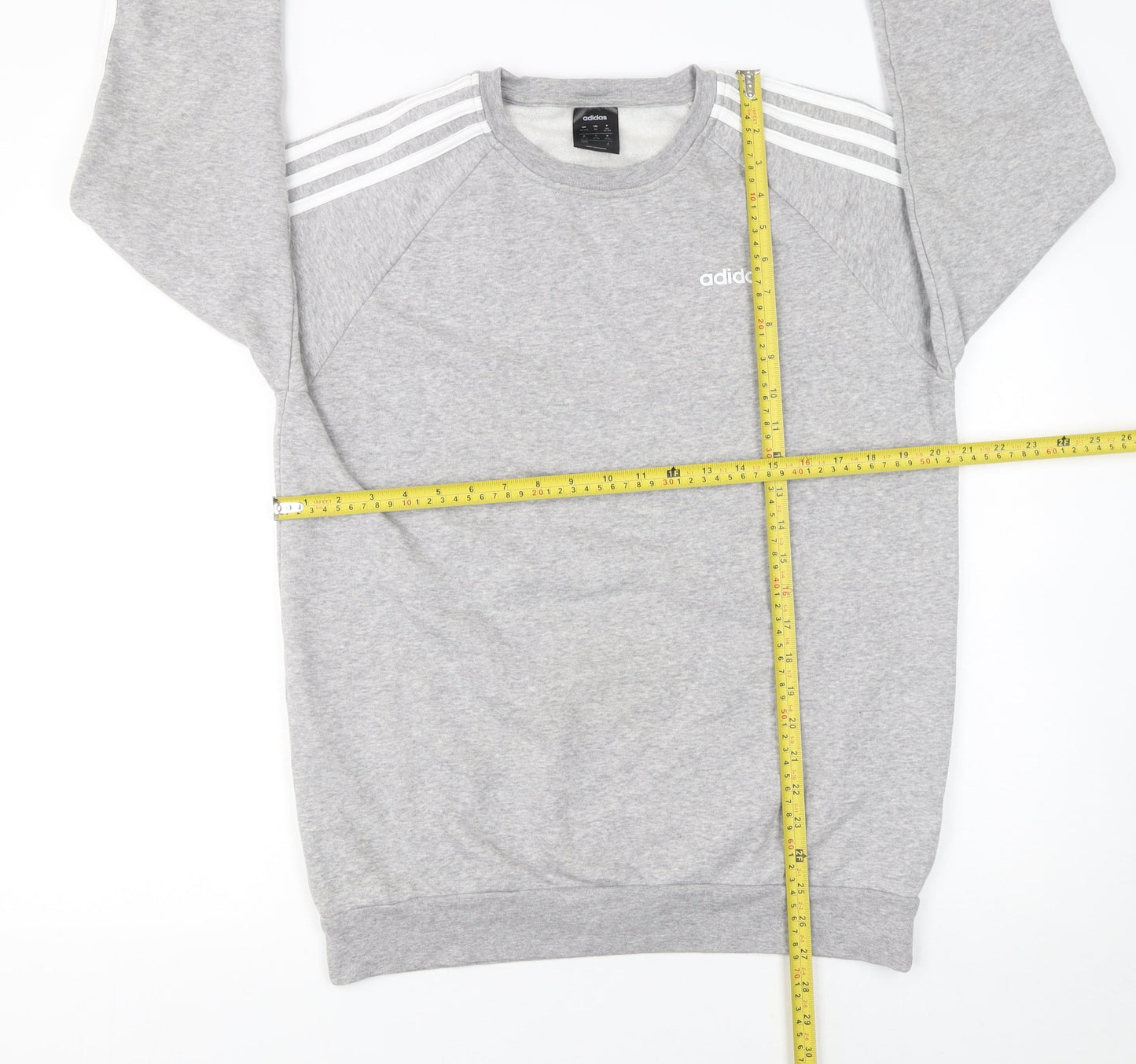 Adidas Womens Grey Crew Neck Sweatshirt XS Classic Logo Pullover