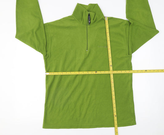 Trespass Men's Green Fleece 1/4 Zip Pullover Sweatshirt Size M