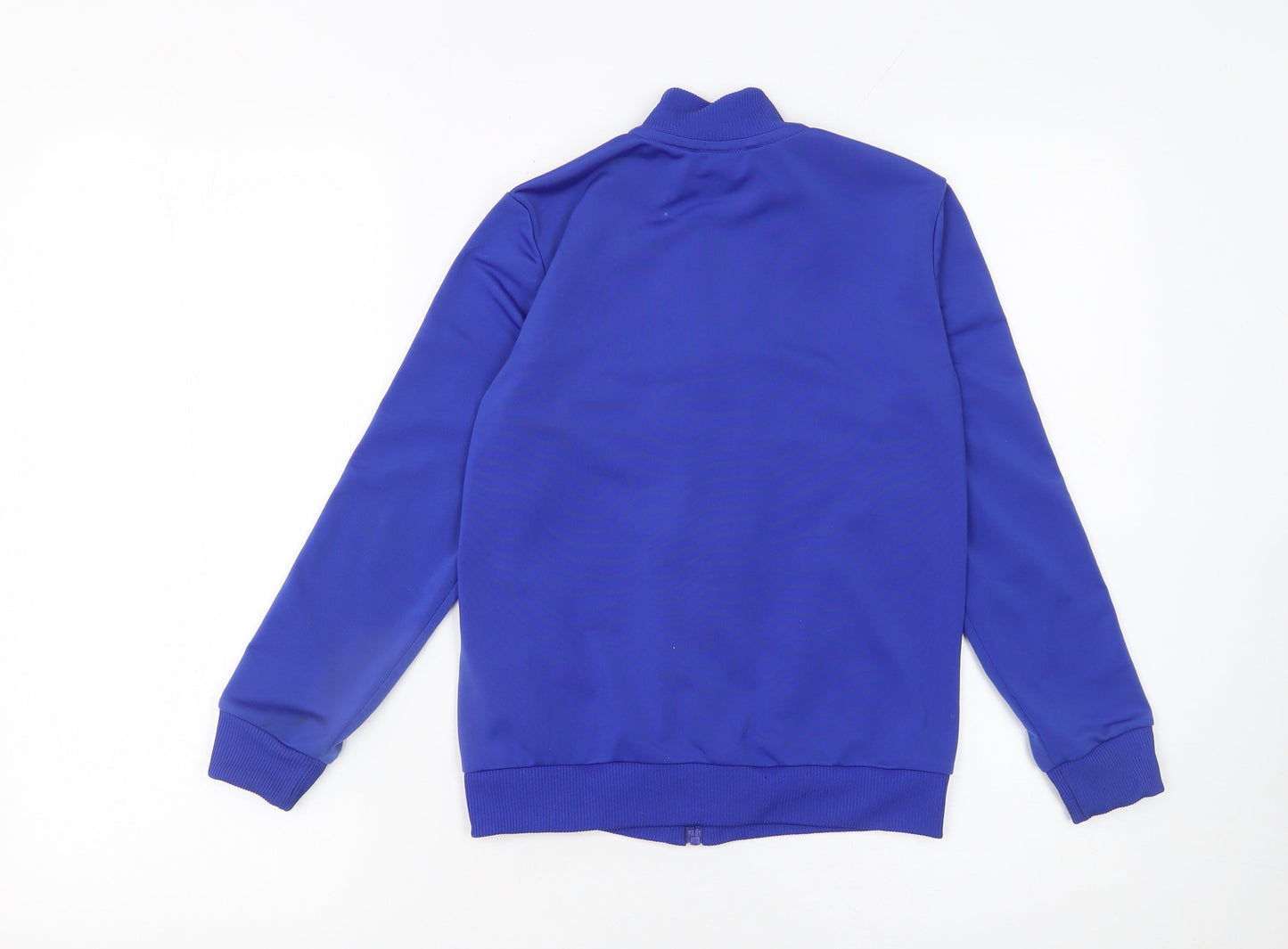 Adidas Boys Blue Track Jacket 10 Years Full Zip Colourblock Activewear