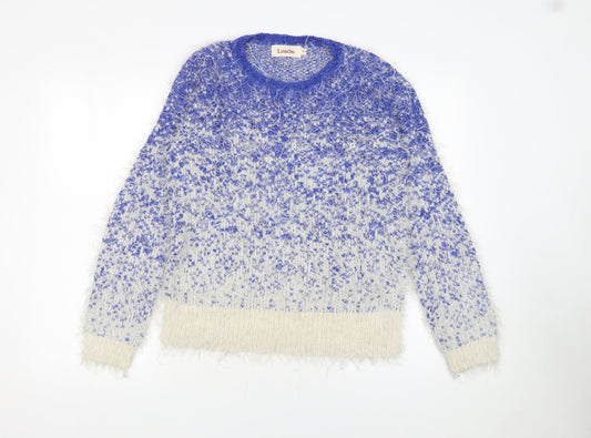 Louche Women’s Blue Crew Neck Chunky Knit Jumper Size 10