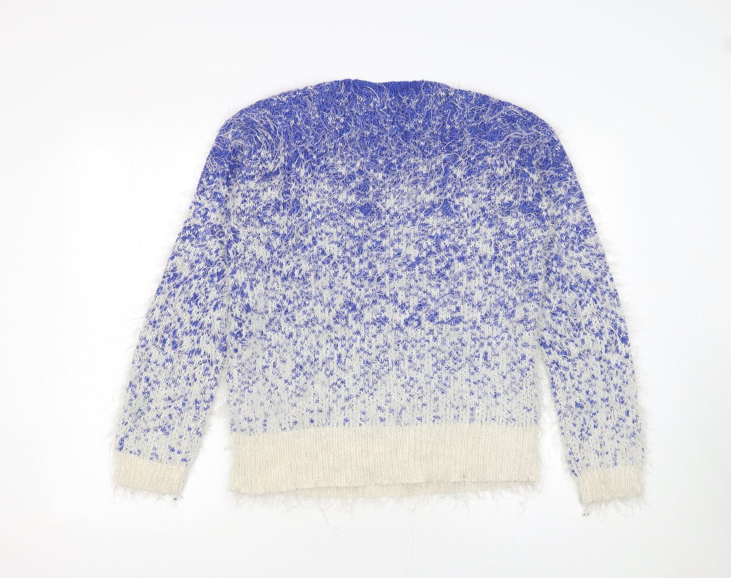 Louche Women’s Blue Crew Neck Chunky Knit Jumper Size 10
