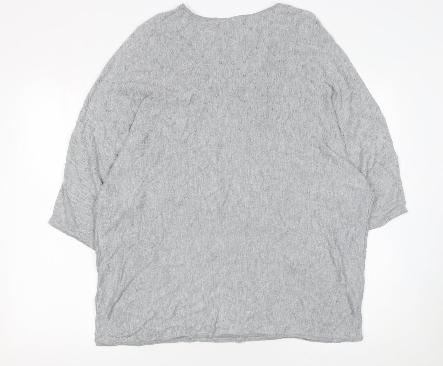 Studio 8 by Phase Eight Women's Grey V-Neck Knit Jumper Size 18