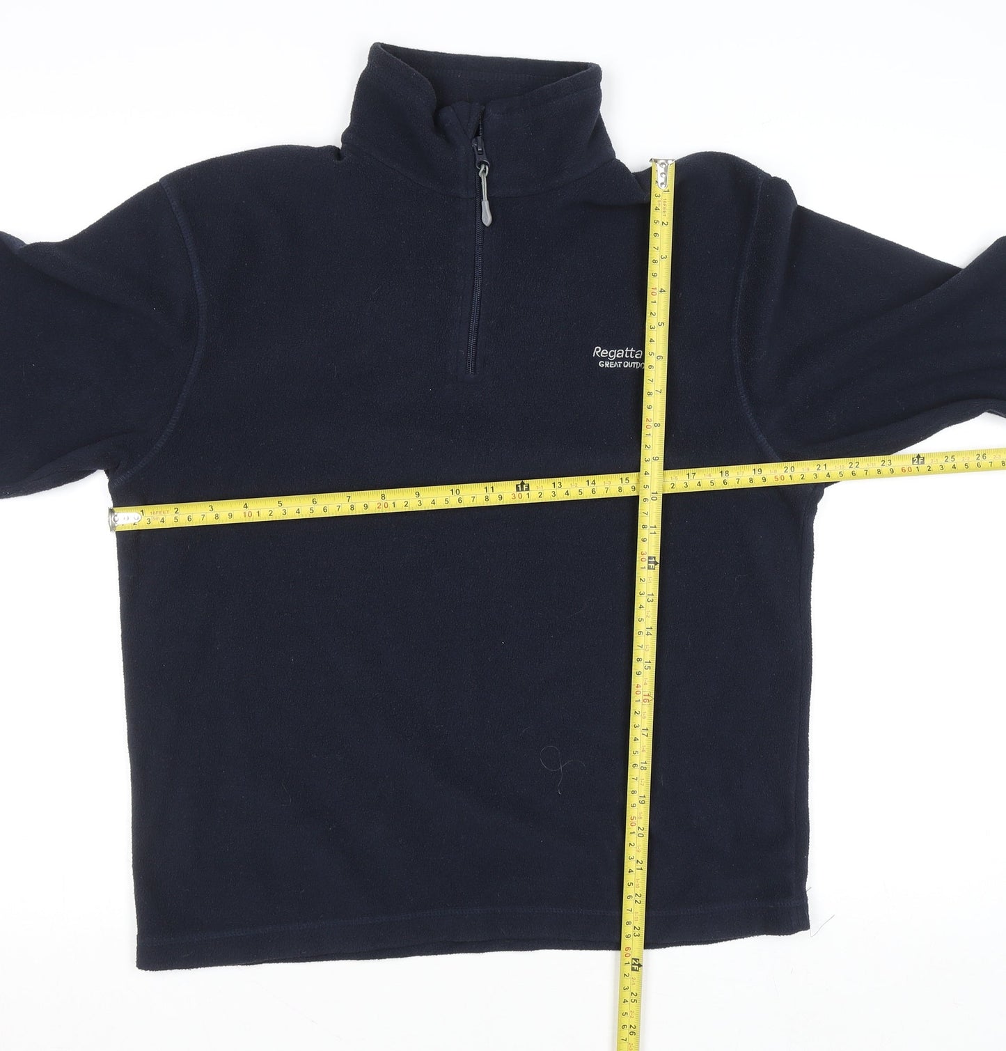 Regatta Men Blue Fleece 1/4 Zip Pullover Sweatshirt Size S
