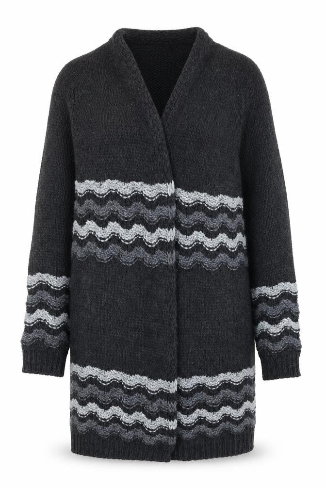 Marks and Spencer Women's Charcoal Grey Knit Cardigan M