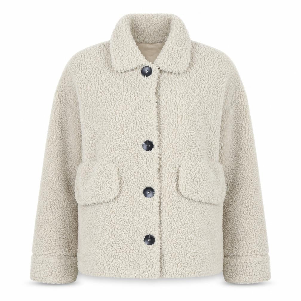Boohoo Womens Beige Faux Fur Lined Short Jacket Size 8