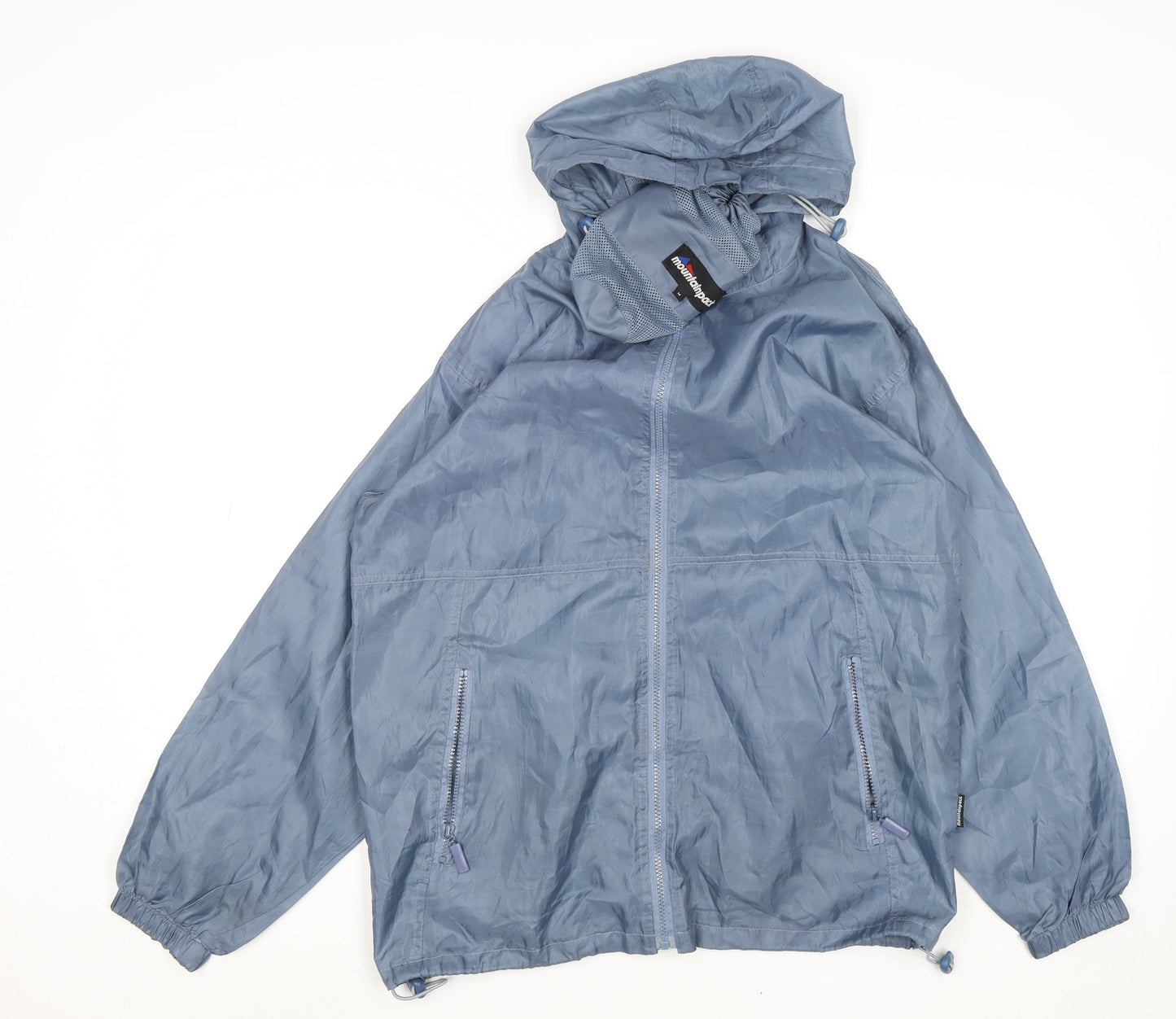 Mountainpack Men's Blue M Hooded Lightweight Windbreaker Jacket