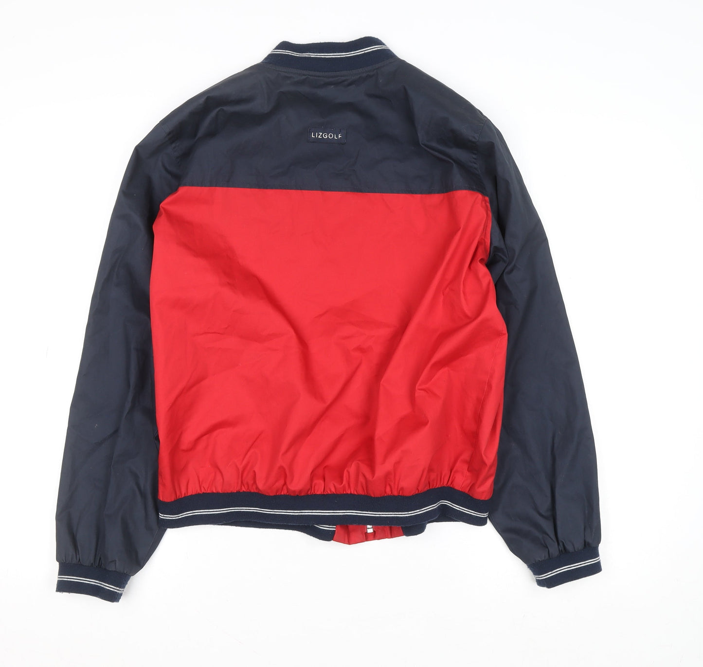 Liz Claiborne Men’s Red Blue Varsity Cotton Jacket Size M