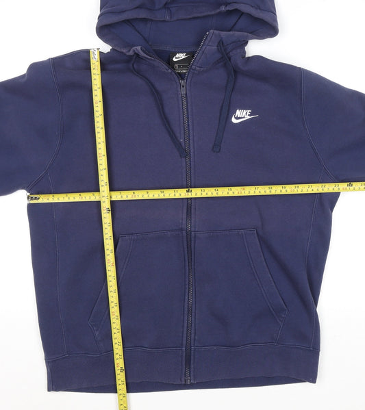 Nike Men's Blue Full Zip Hoodie Size L Sports Fleece Jacket