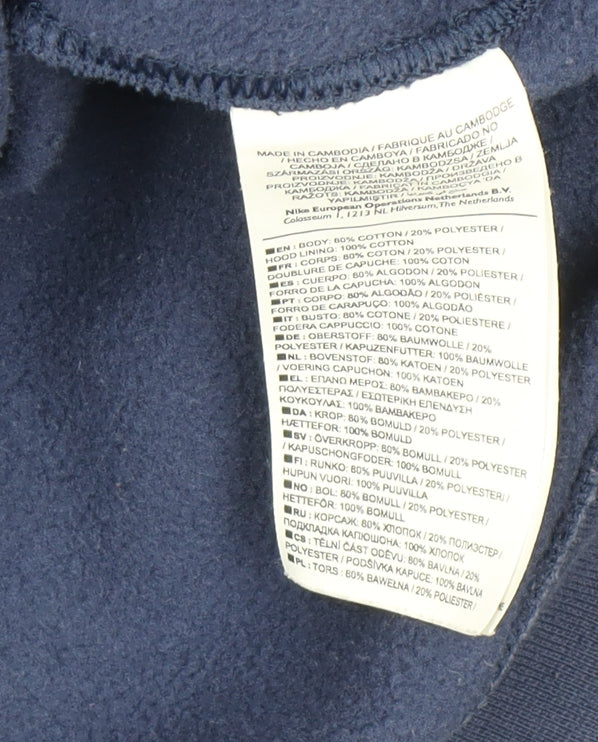 Nike Men's Blue Full Zip Hoodie Size L Sports Fleece Jacket