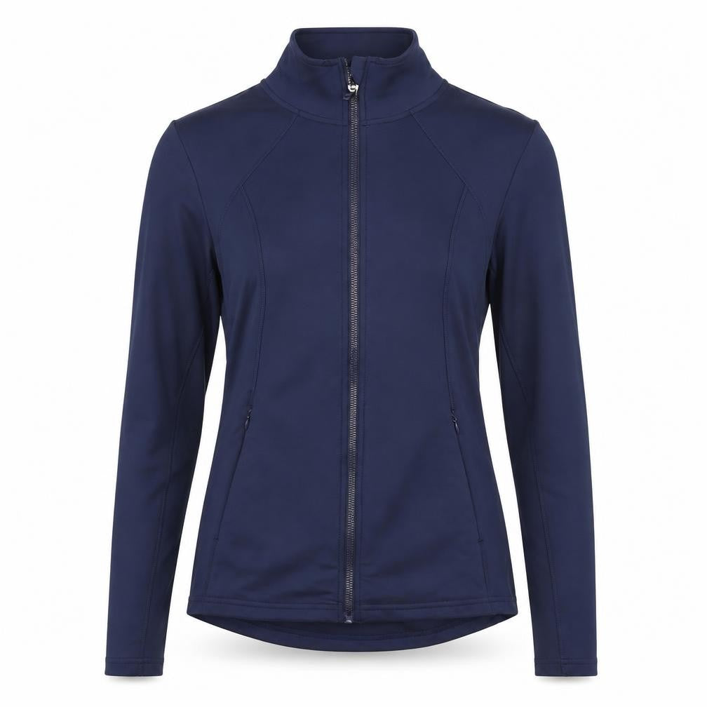 Front view of Dunnes Women Blue, size 10, Track Jacket Full Zip Softshell