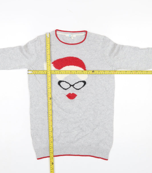 Boden Women’s Grey Christmas Pullover Jumper Size S