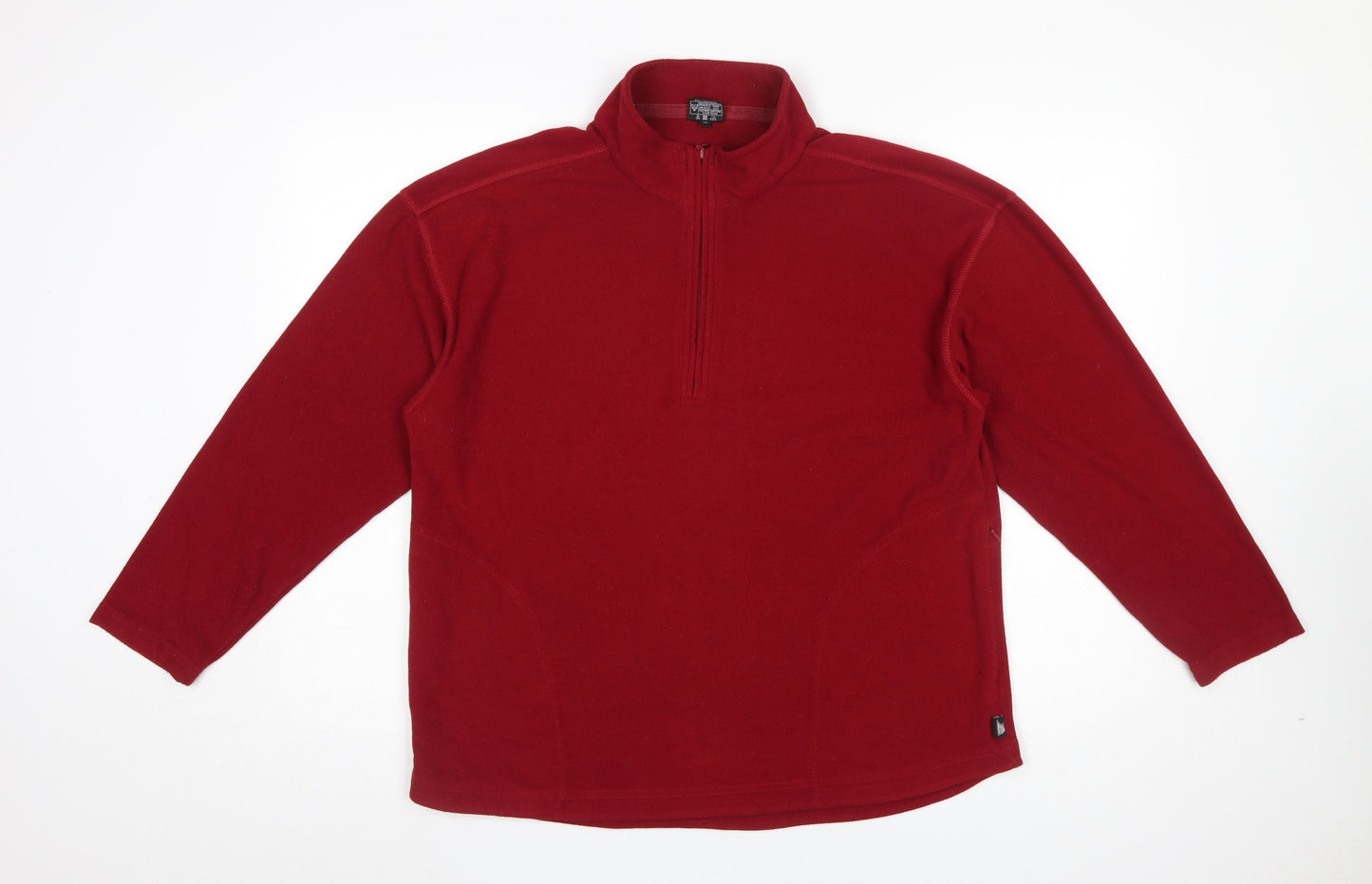 Tiso Women’s Red Fleece Pullover Sweatshirt Size 16 1/2 Zip Warm Winter Top