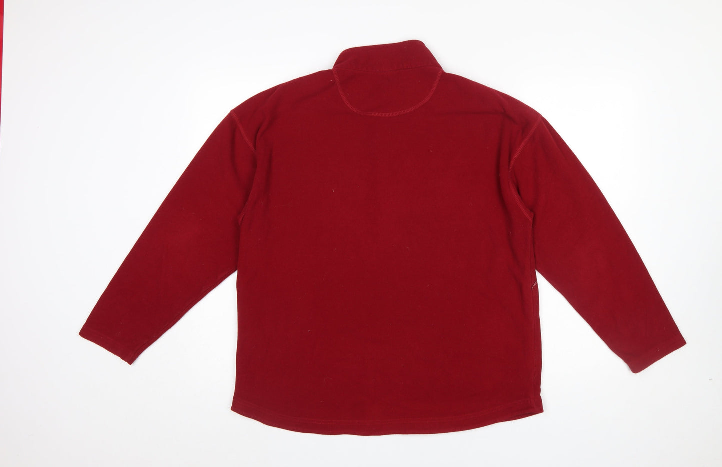 Tiso Women’s Red Fleece Pullover Sweatshirt Size 16 1/2 Zip Warm Winter Top